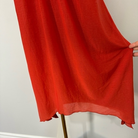 Le Chateau Beaded Boho Shift Dress Sz Small Orange Gold Cocktail Party Relaxed - Picture 5 of 12